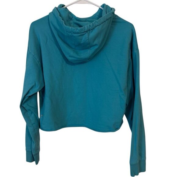 🌹ZYIA Sky Blue Cropped Boxy Hoodie - Picture 5 of 6
